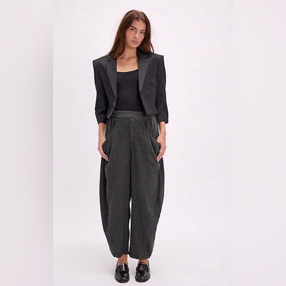 Free People High Road Pull-On Barrel Pants - Picture 1 of 12